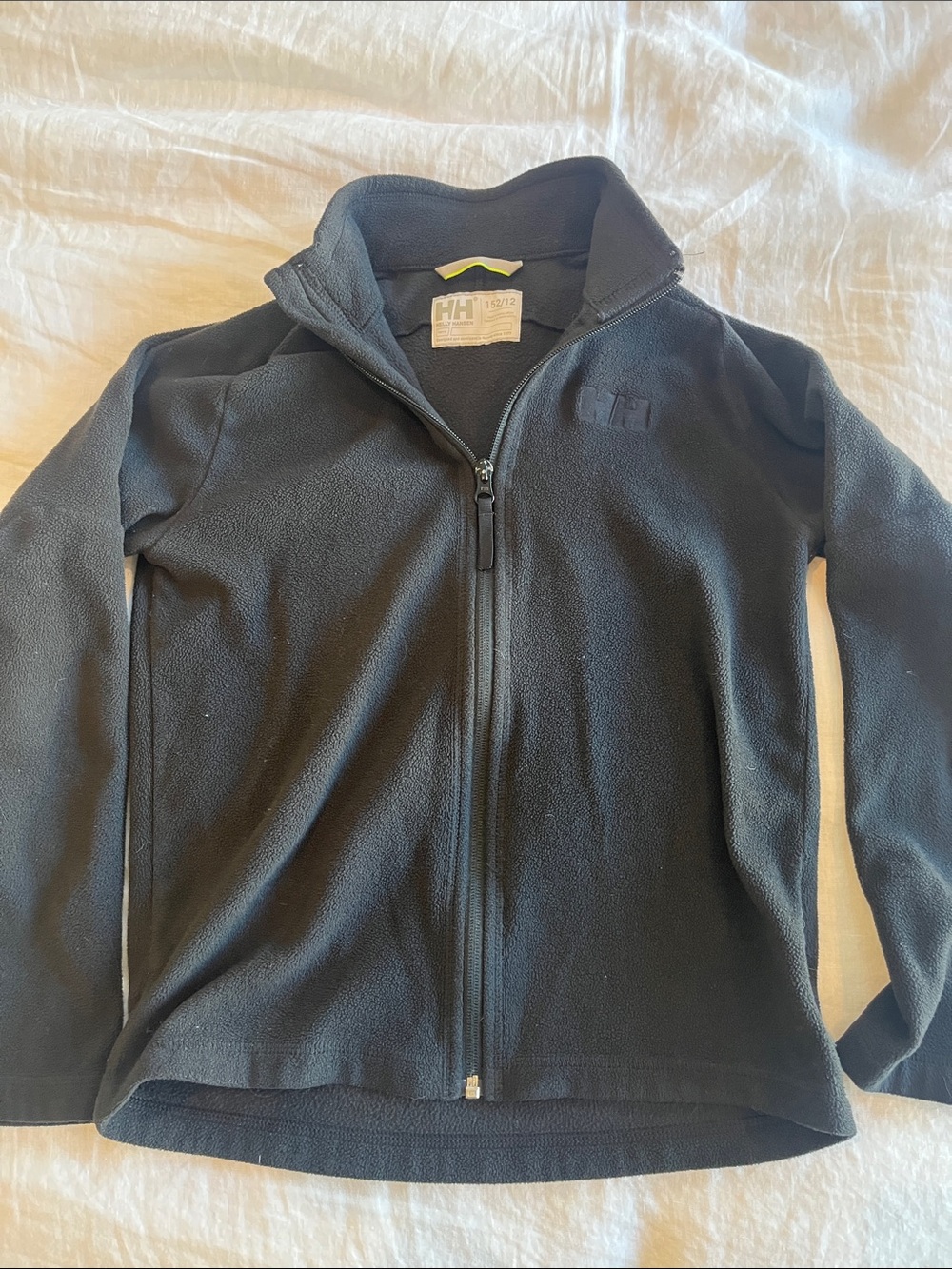 Helly Hansen Kids 12 Black Full-Zip Fleece Jacket Midlayer